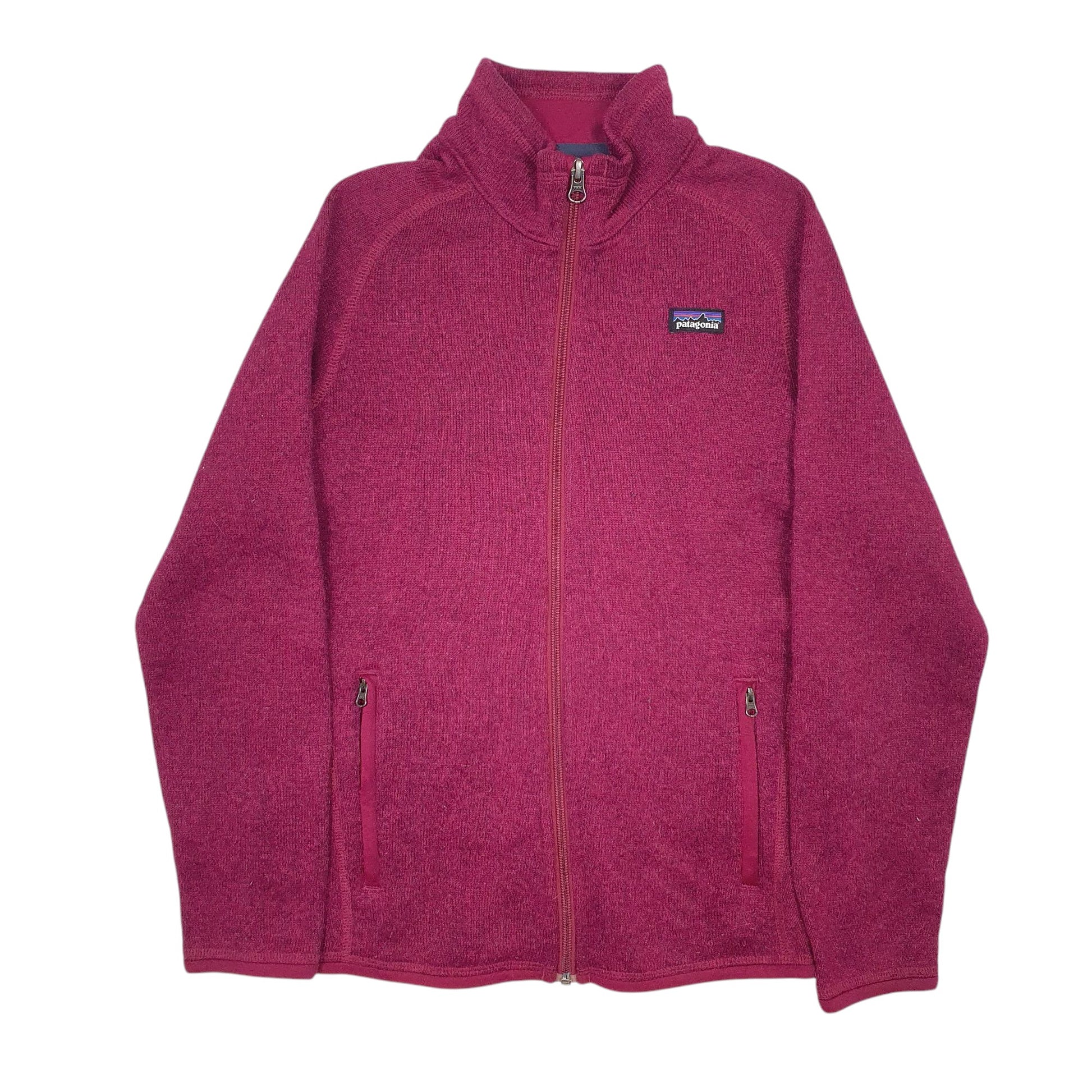 Womens Burgundy Patagonia  Full Zip Jumper
