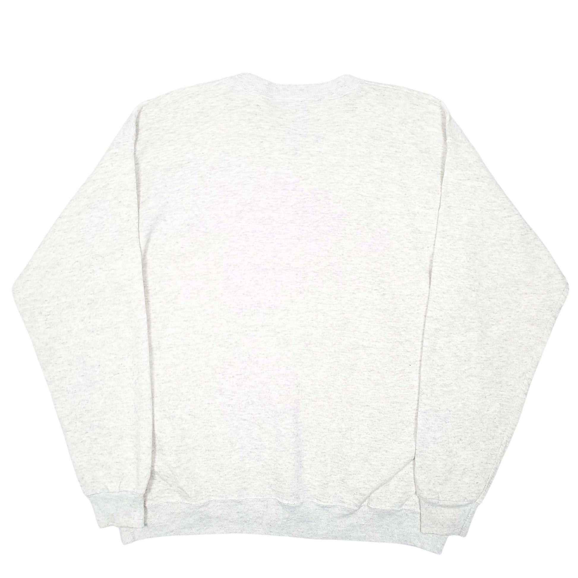 Mens Grey Heavyweight Crew USA Evansville University Alumni USA Vintage Spellout Crewneck Jumper