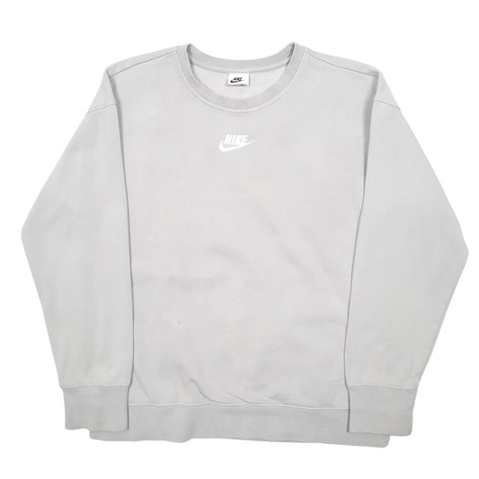 Womens Grey Nike  Crewneck Jumper