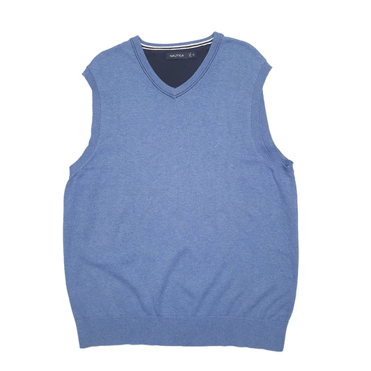 Mens Blue Nautica Tanktop Crewneck Jumper