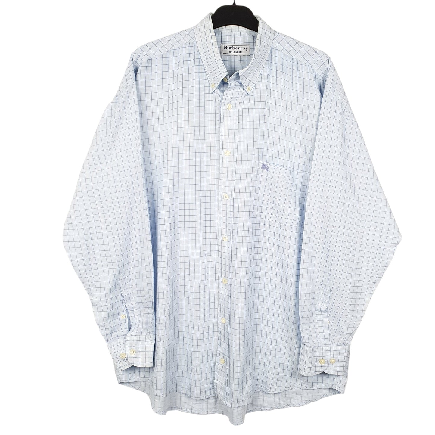 Mens Blue Burberry Burberrys London Long Sleeve Shirt