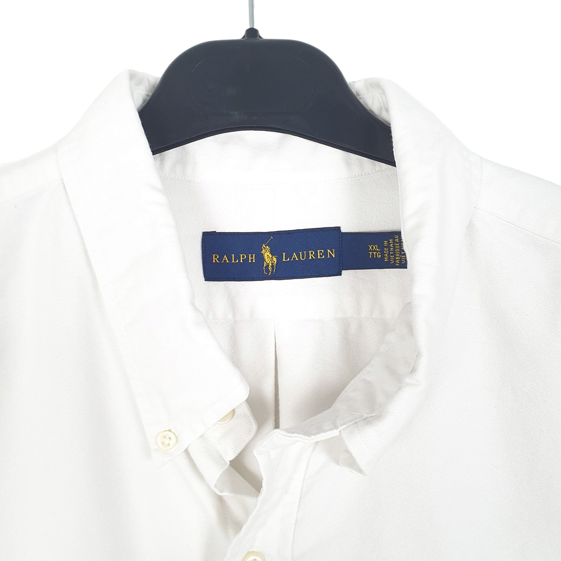 Mens White Ralph Lauren Oxford Long Sleeve Shirt