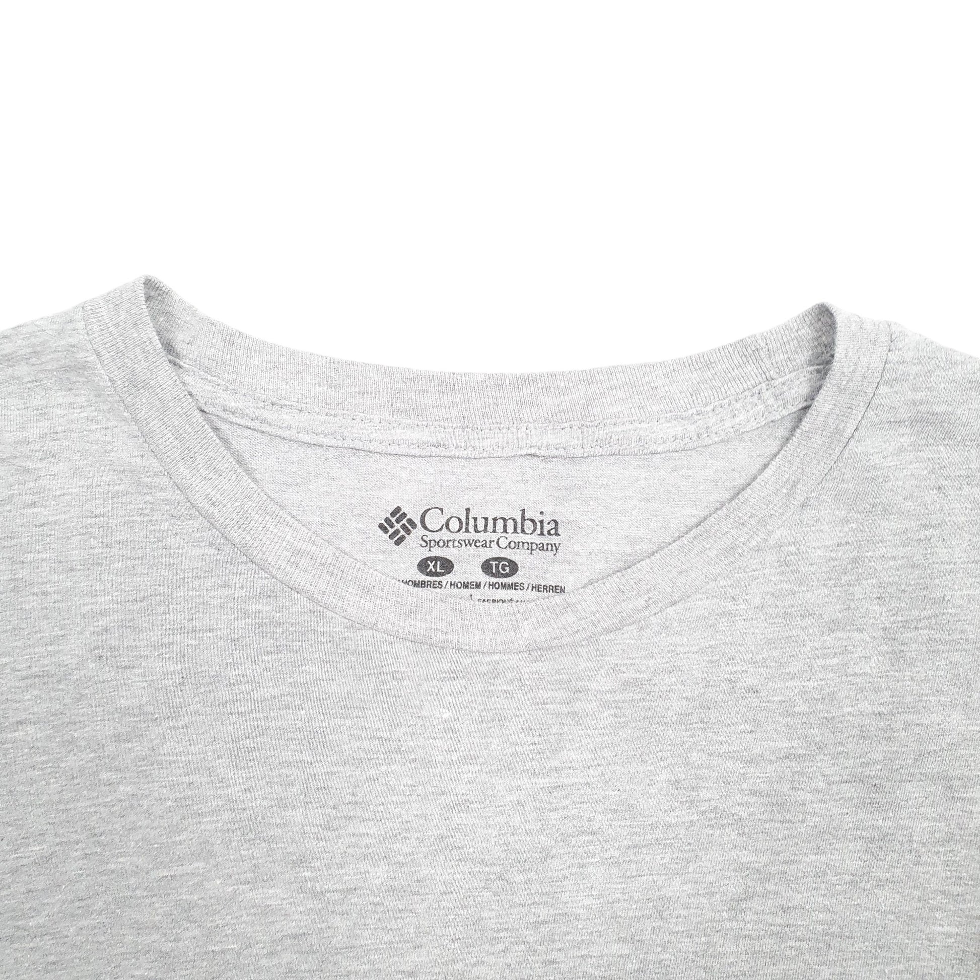 Mens Grey Columbia Sportswear PFG Performance Fishing Gear Short Sleeve T Shirt