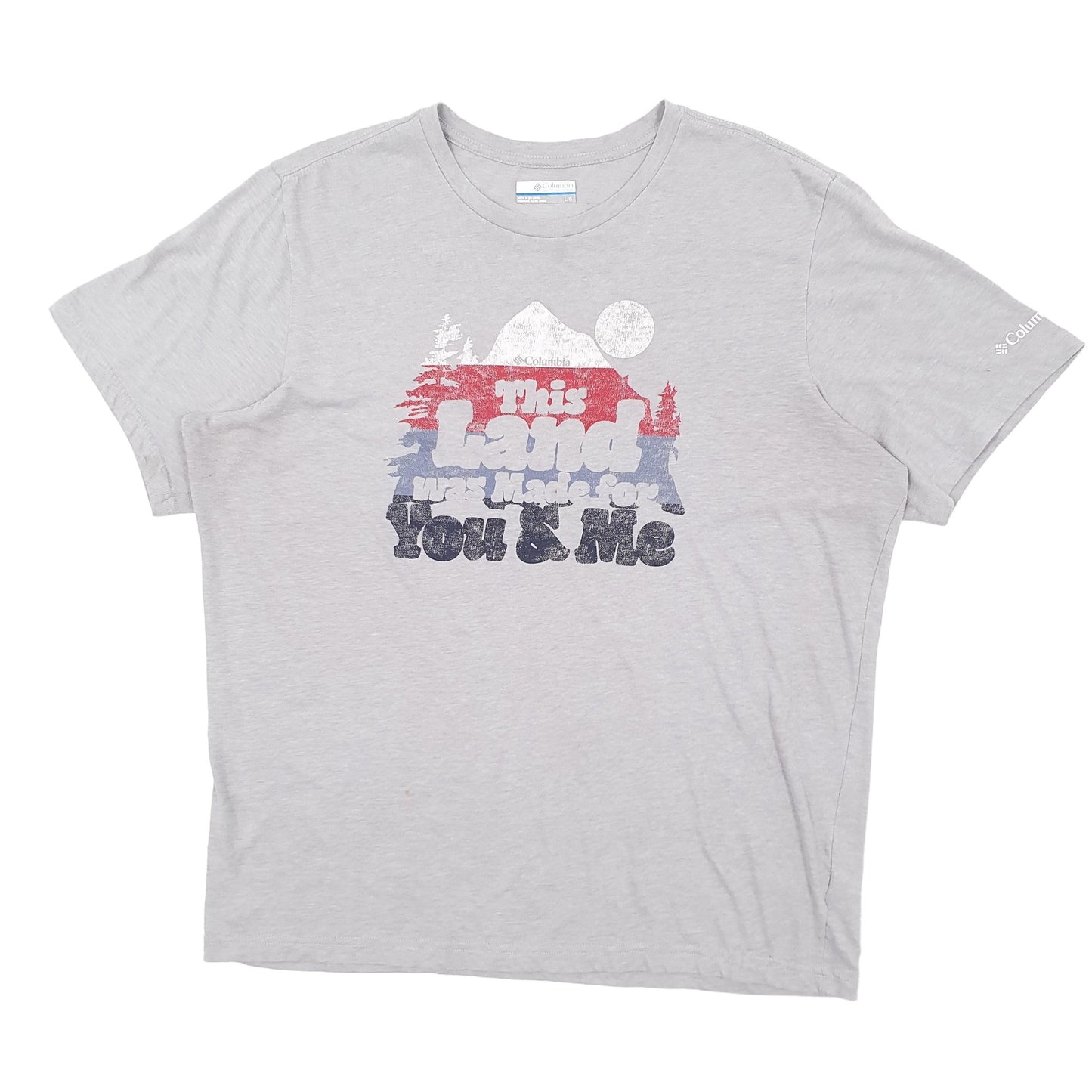 Mens Grey Columbia Sportswear  Short Sleeve T Shirt