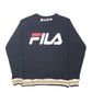 Womens Black Fila Spellout Crewneck Jumper