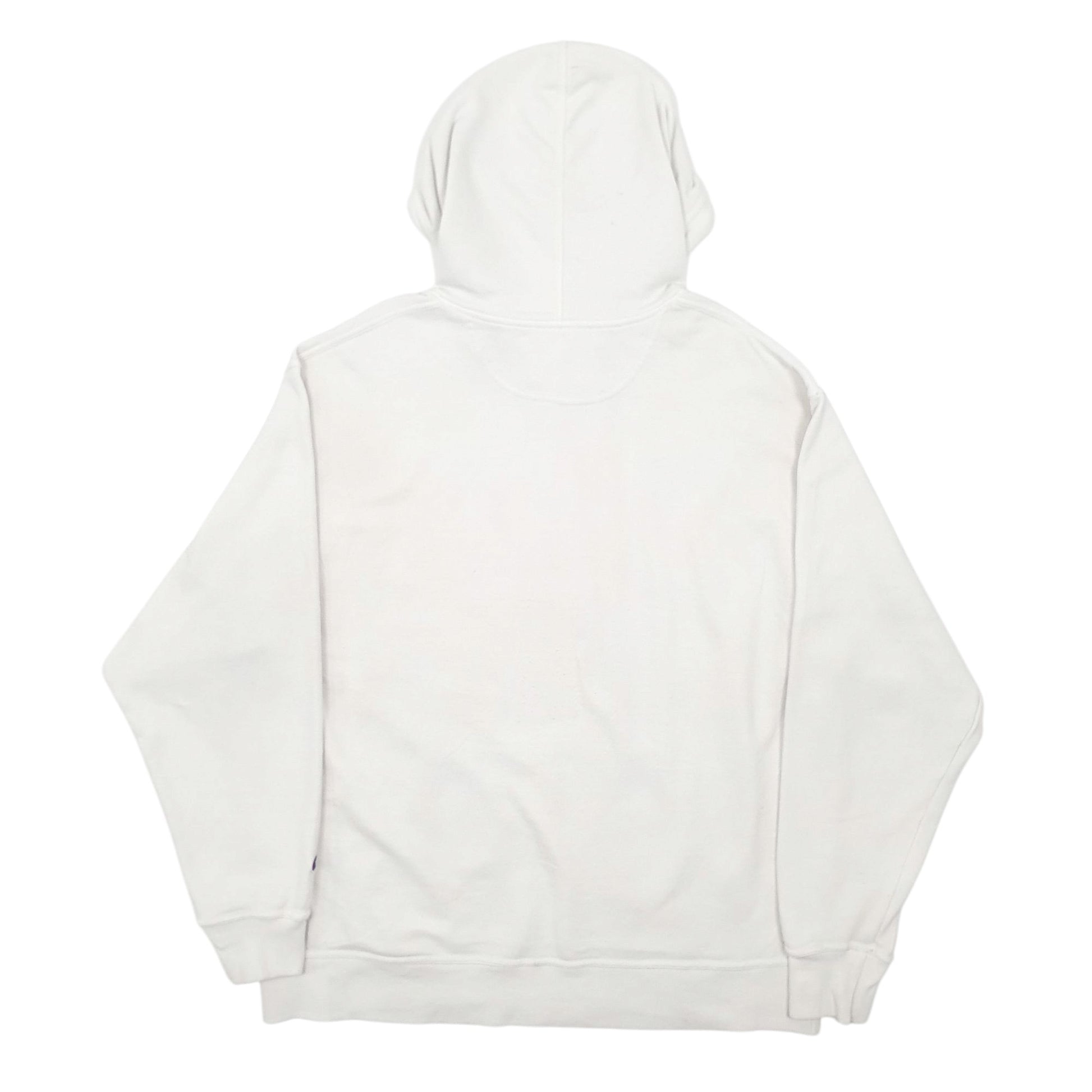 Mens White Champion Spellout Hoodie Jumper