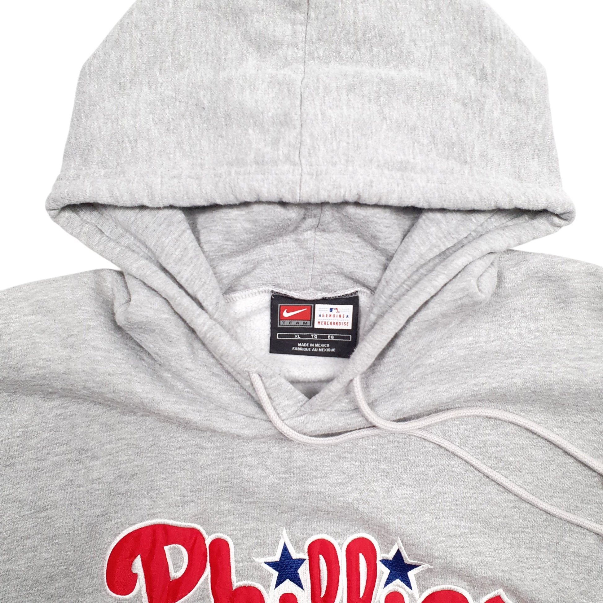 Mens Grey Nike Philadelphia Phillies Spellout Hoodie Jumper
