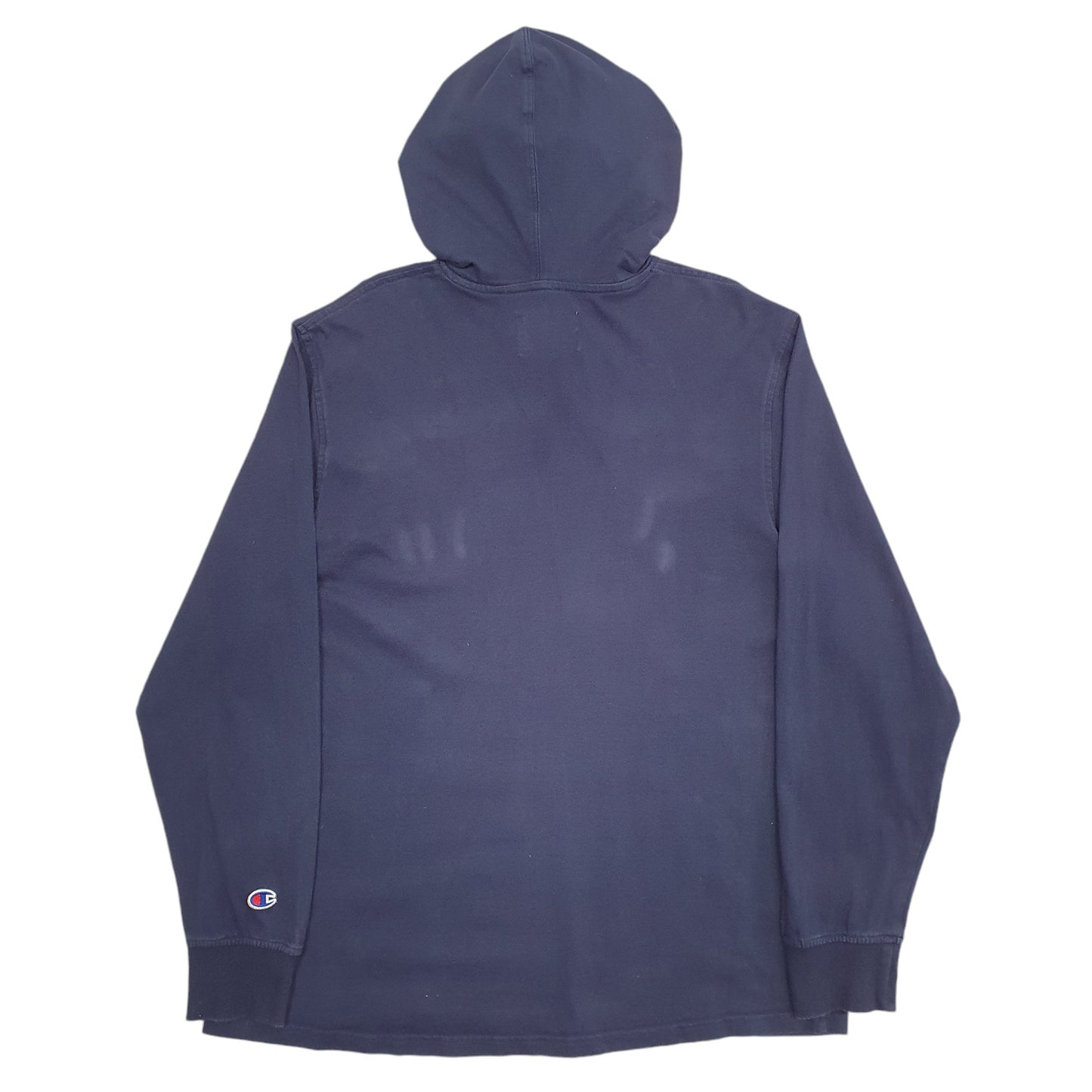 Mens Navy Champion Spellout Hoodie Jumper