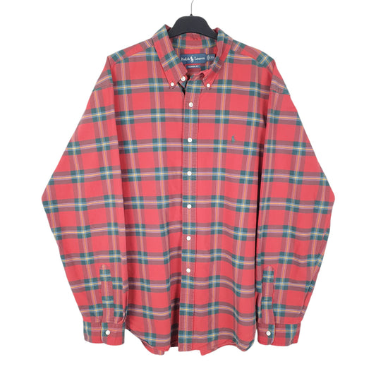 Mens Red Ralph Lauren Tartan Long Sleeve Shirt