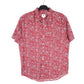 Mens Red Levis Floral Print Hawaiian Short Sleeve Shirt