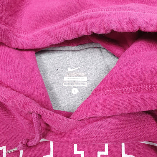 Womens Pink Nike Spellout Hoodie Jumper