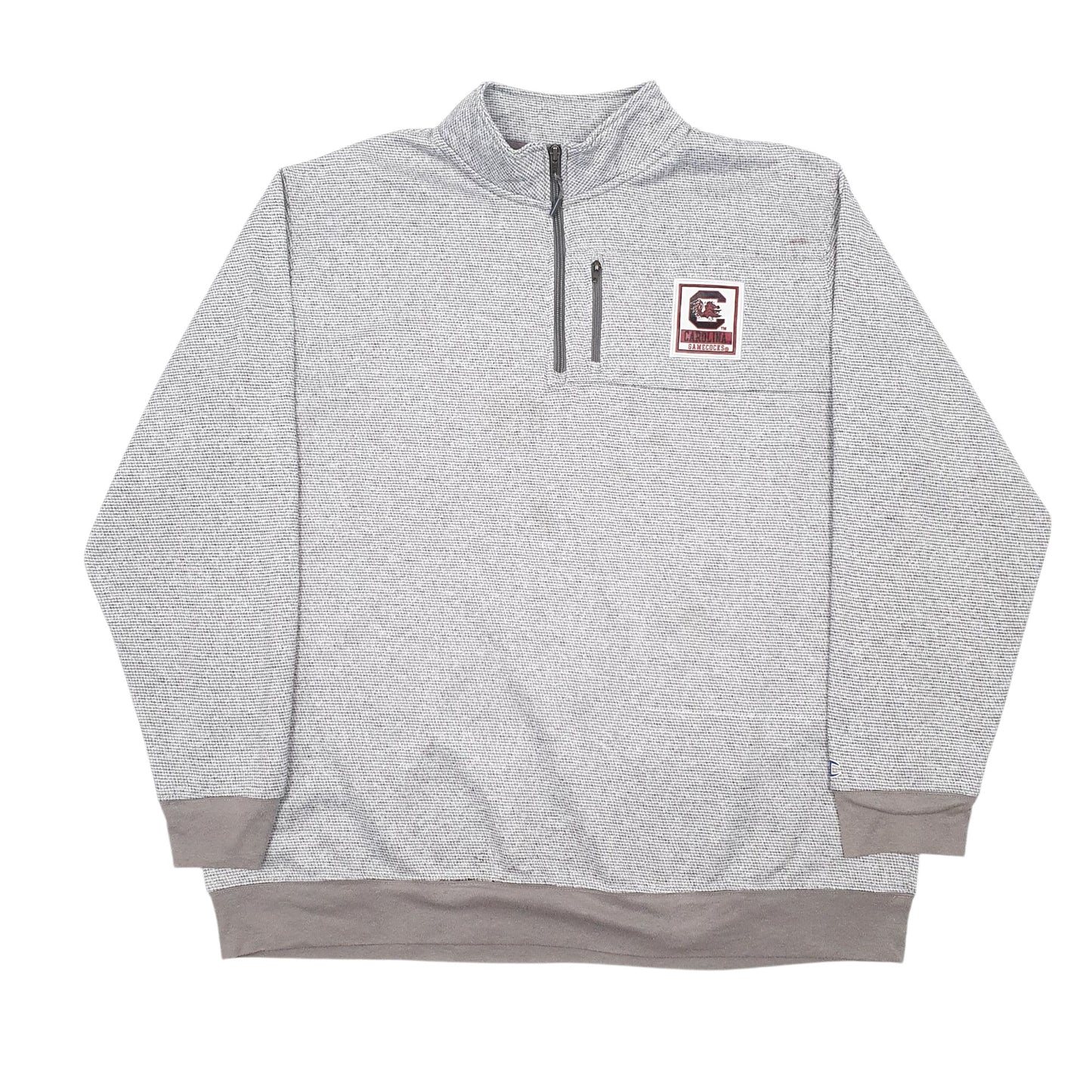 Mens Grey Champion Carolina Gamecocks Quarter Zip Jumper