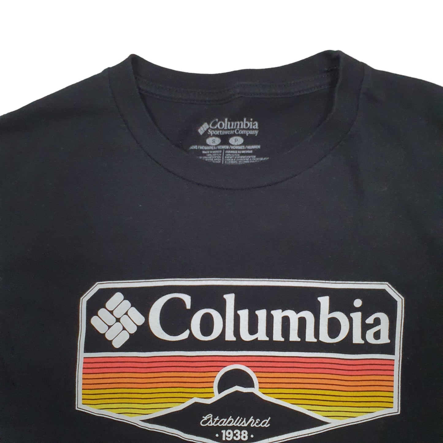 Mens Black Columbia Sportswear  Short Sleeve T Shirt