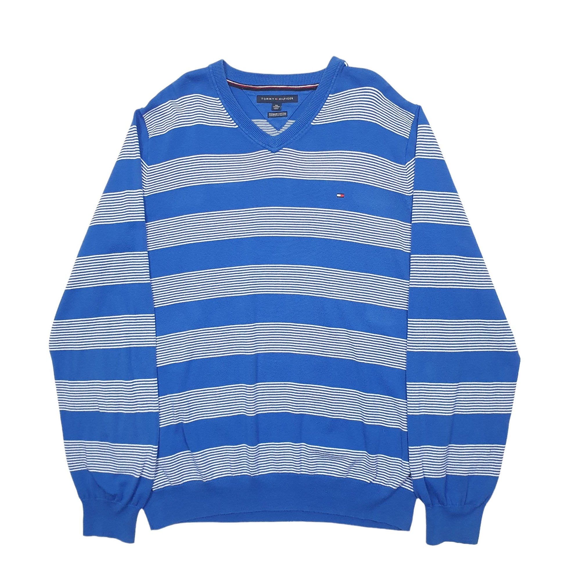 Mens Blue Tommy Hilfiger Knit Crewneck Jumper