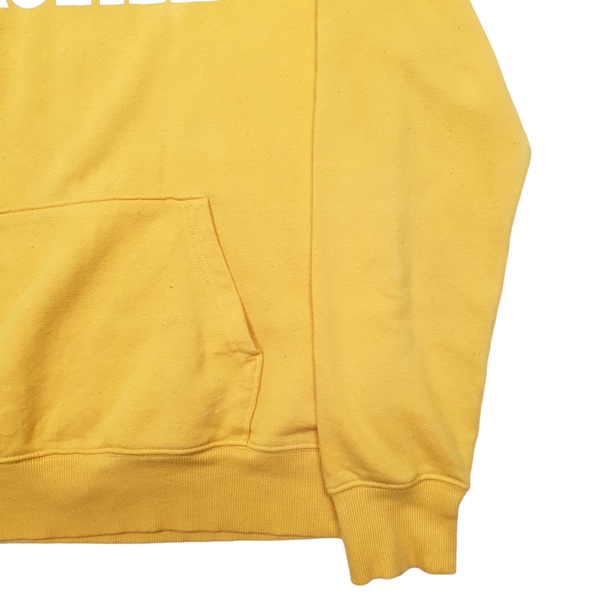 Mens Yellow The North Face Spellout Hoodie Jumper