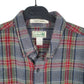 Mens Grey L.L.Bean Flannel Overshirt Shacket Tall Slightly Fitted Long Sleeve Shirt