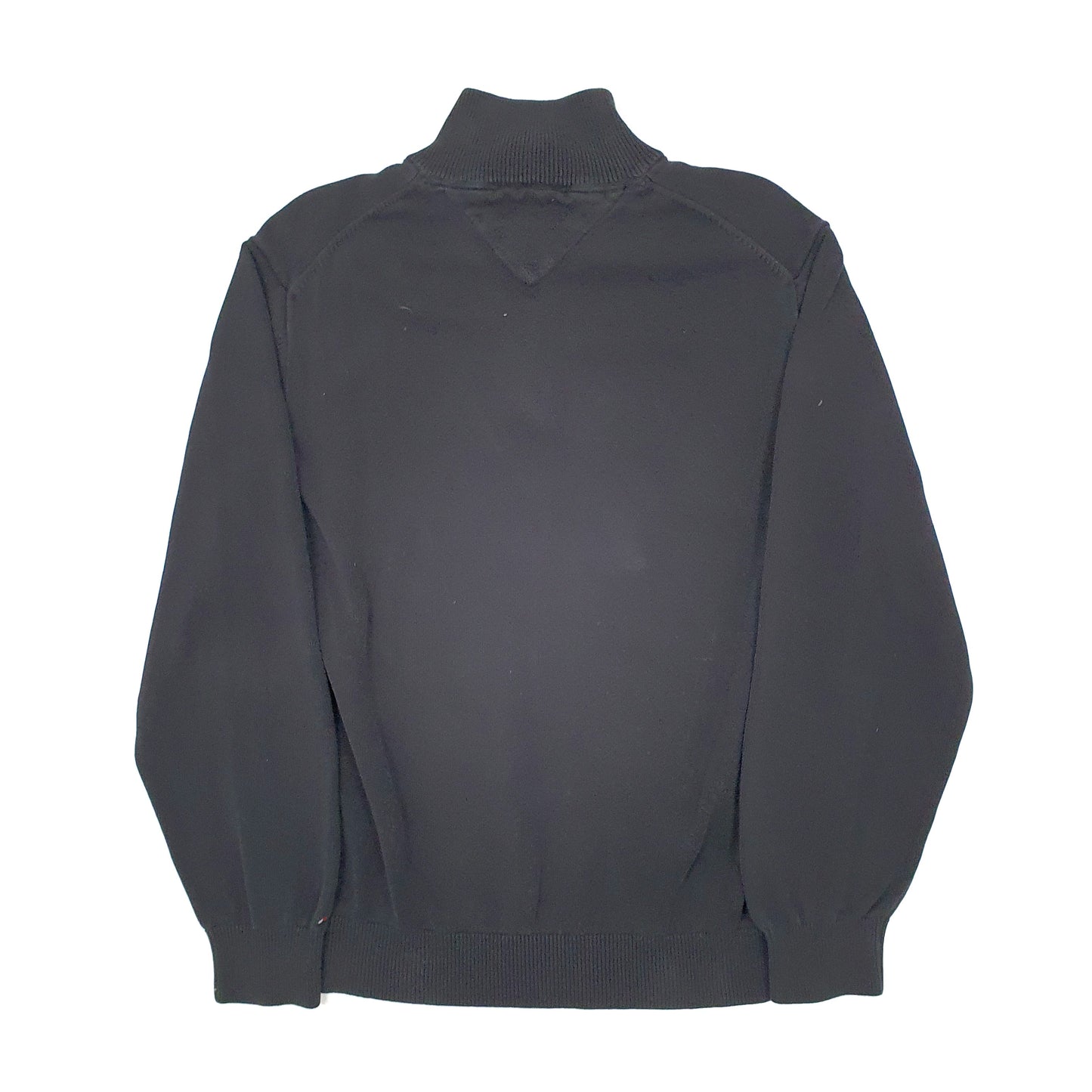 Mens Black Tommy Hilfiger  Quarter Zip Jumper