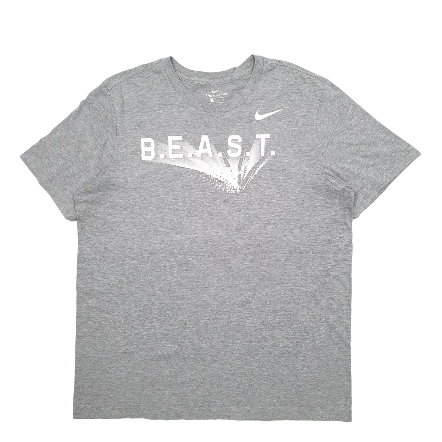 Mens Grey Nike Spellout Short Sleeve T Shirt