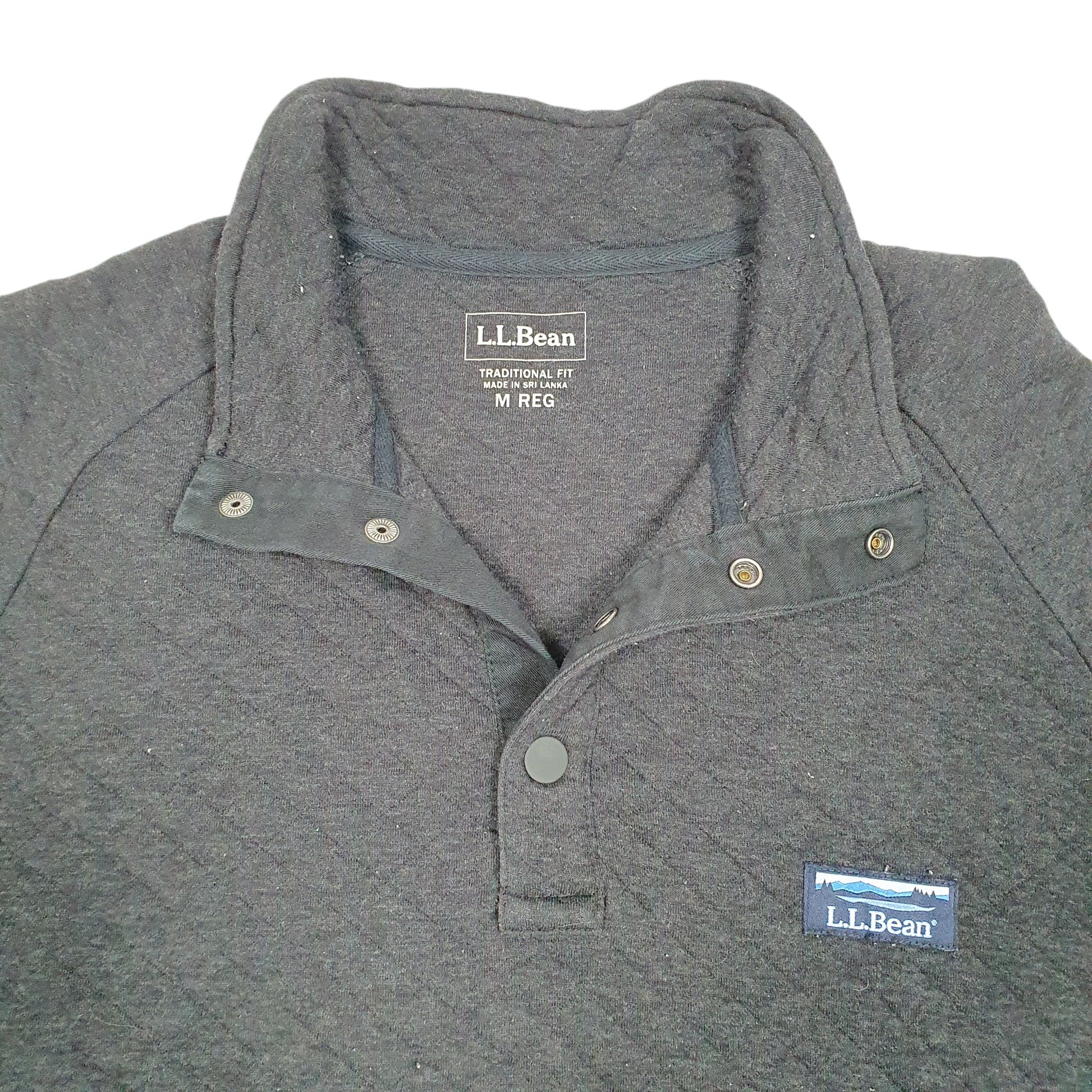 Quarter Zip Ll Bean Collar Vintage LL Bean Quarter Zip Black Mens