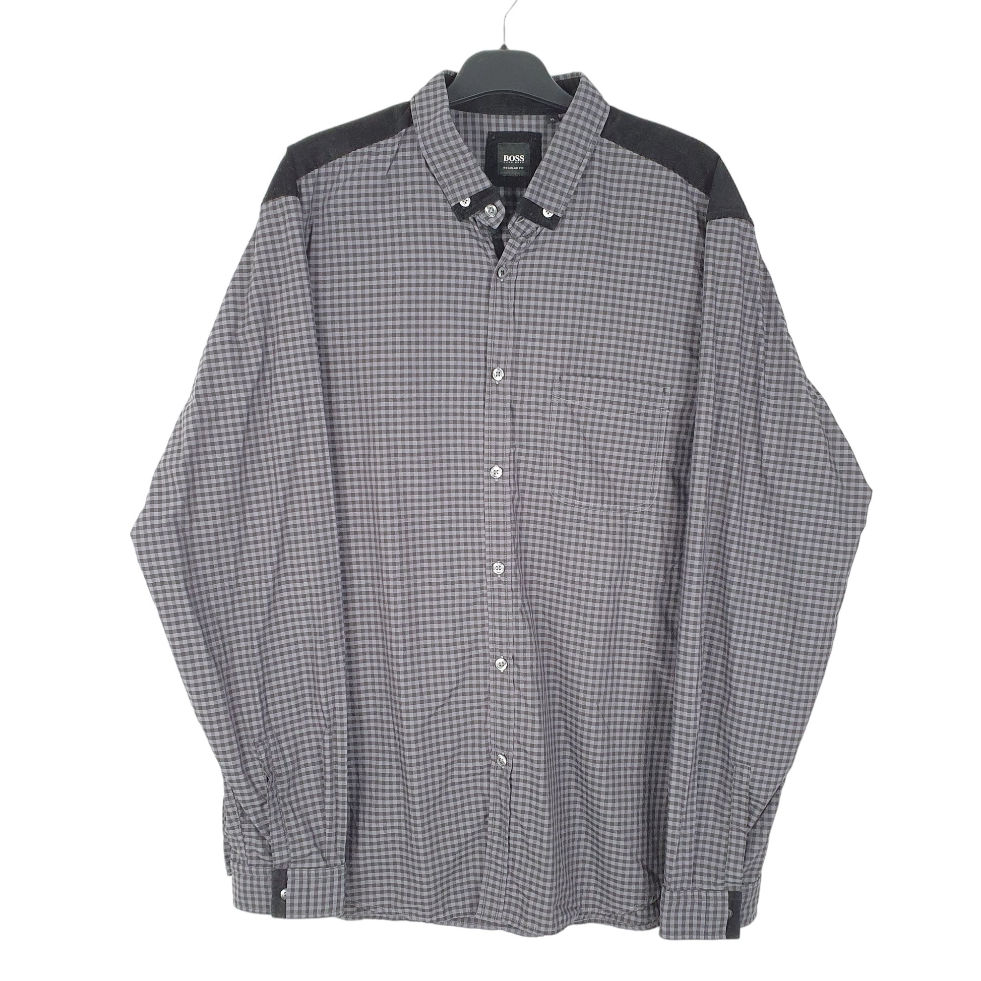 Mens Grey Hugo Boss  Long Sleeve Shirt