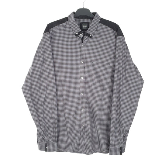 Mens Grey Hugo Boss  Long Sleeve Shirt