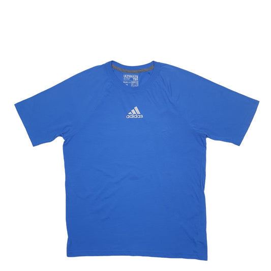 Mens Blue Adidas  Short Sleeve T Shirt