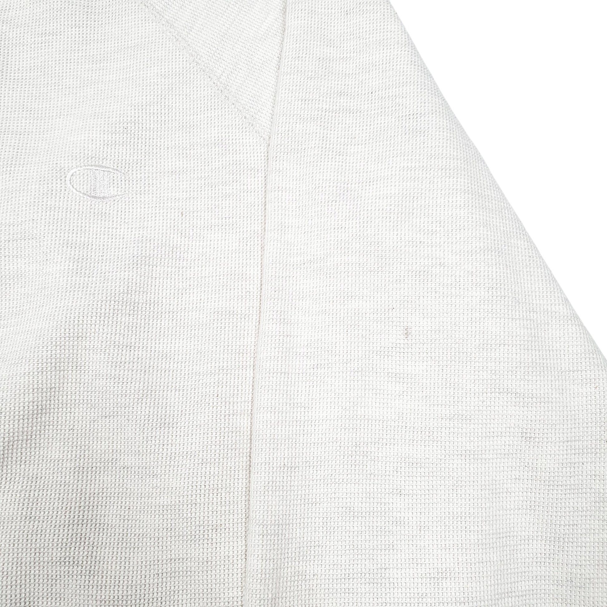 Mens Cream Champion Hoodie Waffle Full Zip Jumper