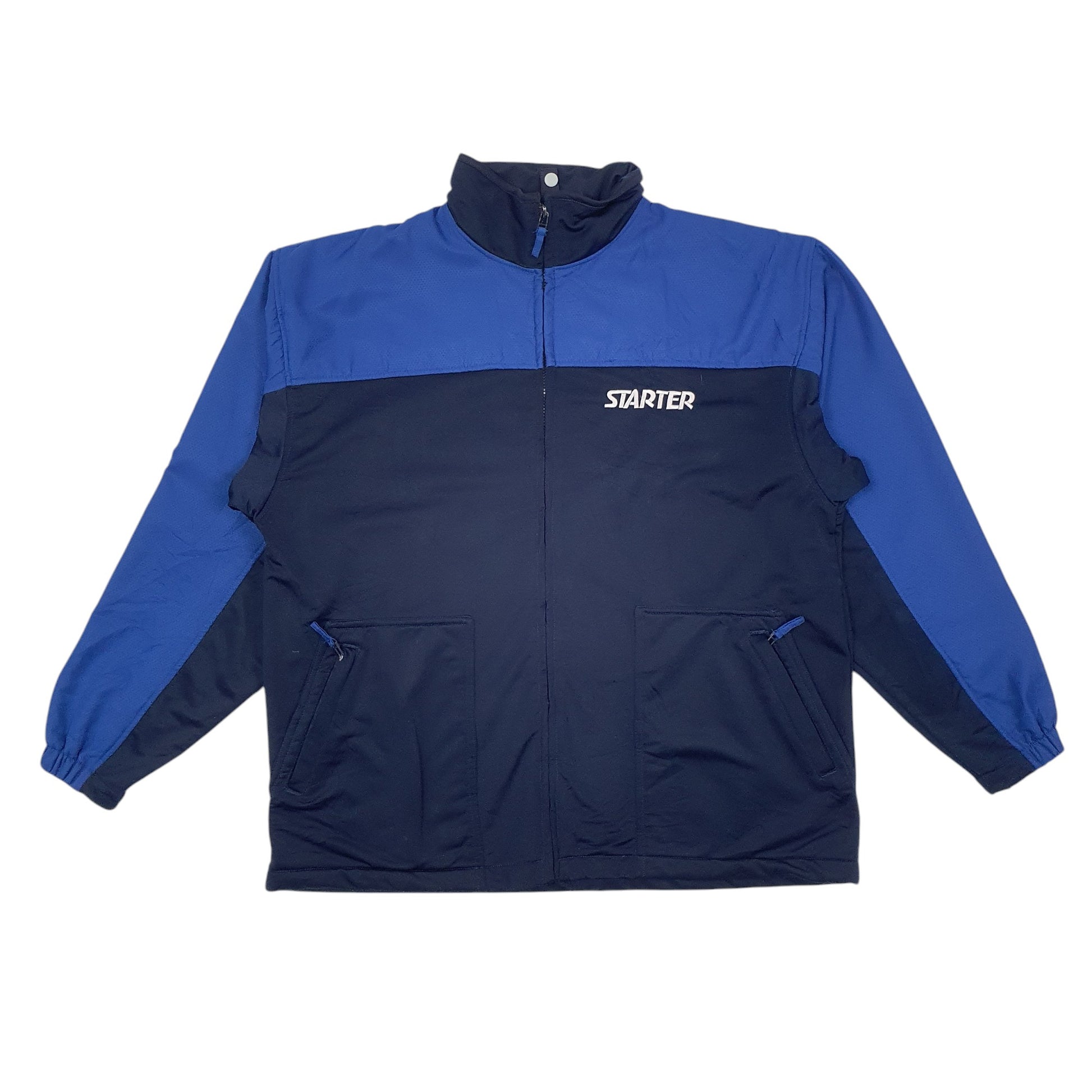 Mens Blue Starter  Quarter Zip Coat