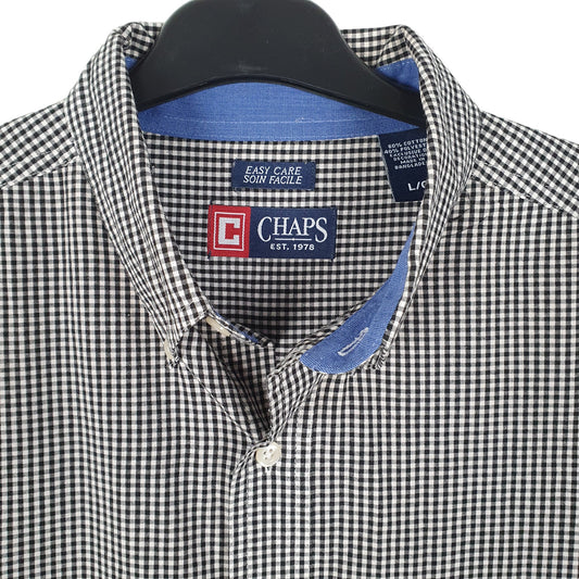 Mens Black Chaps  Long Sleeve Shirt