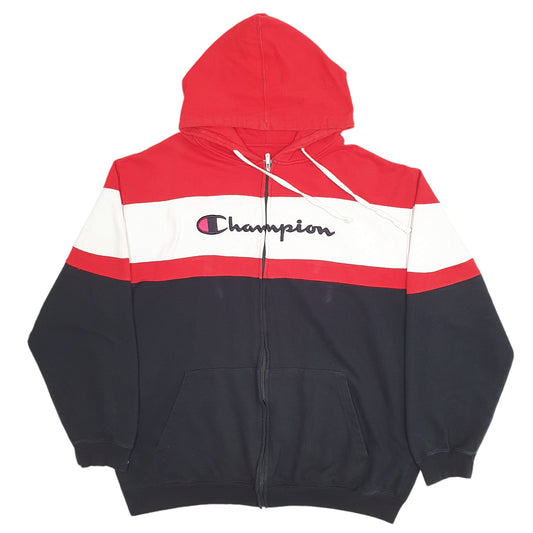 Mens Black Champion Spellout Full Zip Jumper