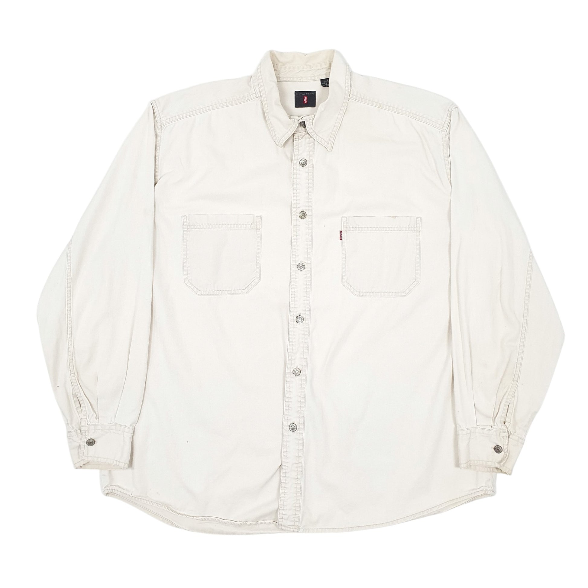 Mens Cream Levis  Long Sleeve Shirt
