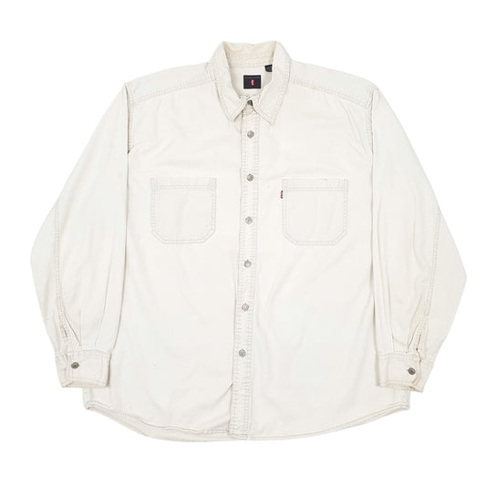 Mens Cream Levis  Long Sleeve Shirt