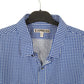 Mens Blue Express Polka Dot Long Sleeve Shirt