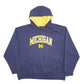 Mens Blue Champion Michigan Spellout Hoodie Jumper