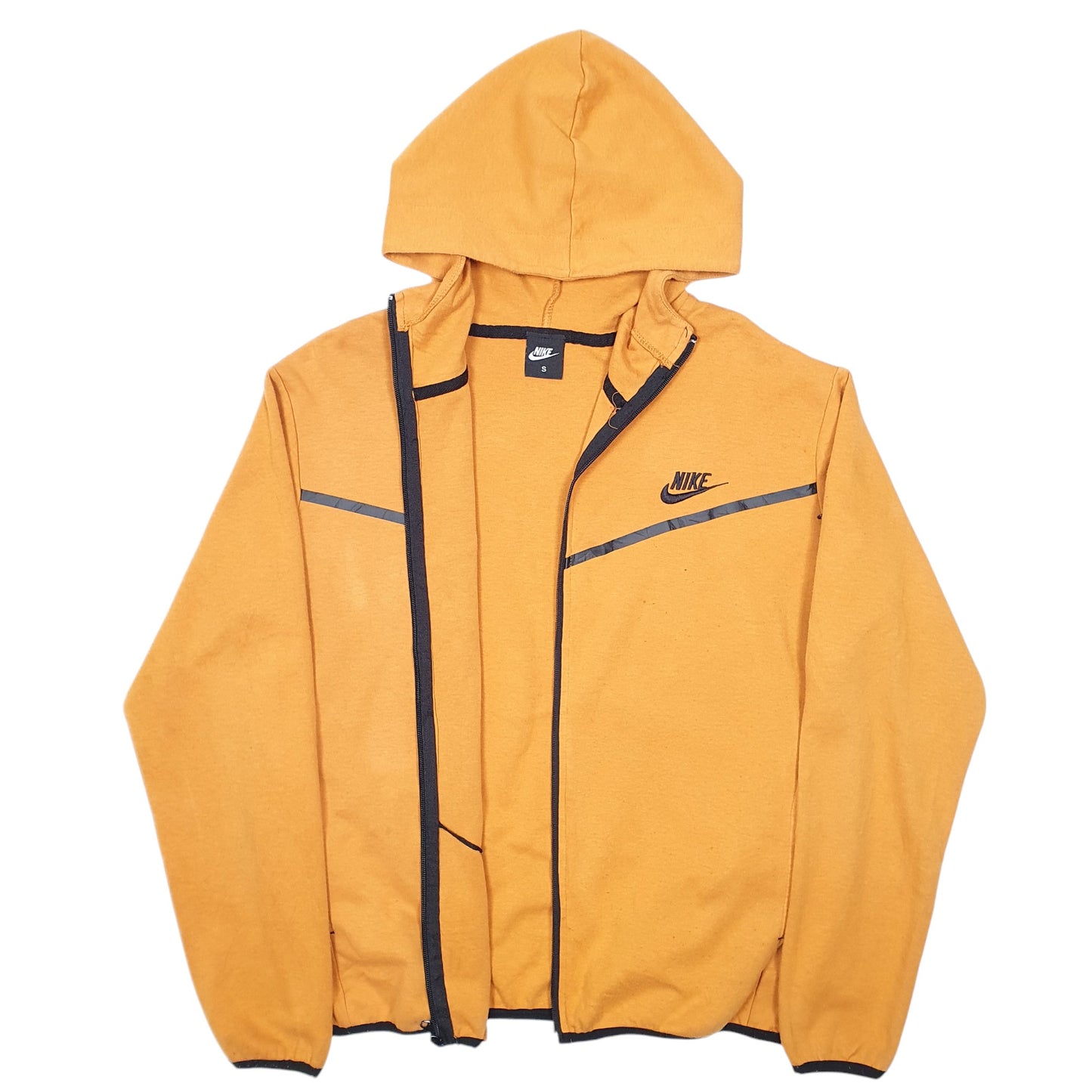 Mens Orange Nike Hoodie Full Zip Jumper