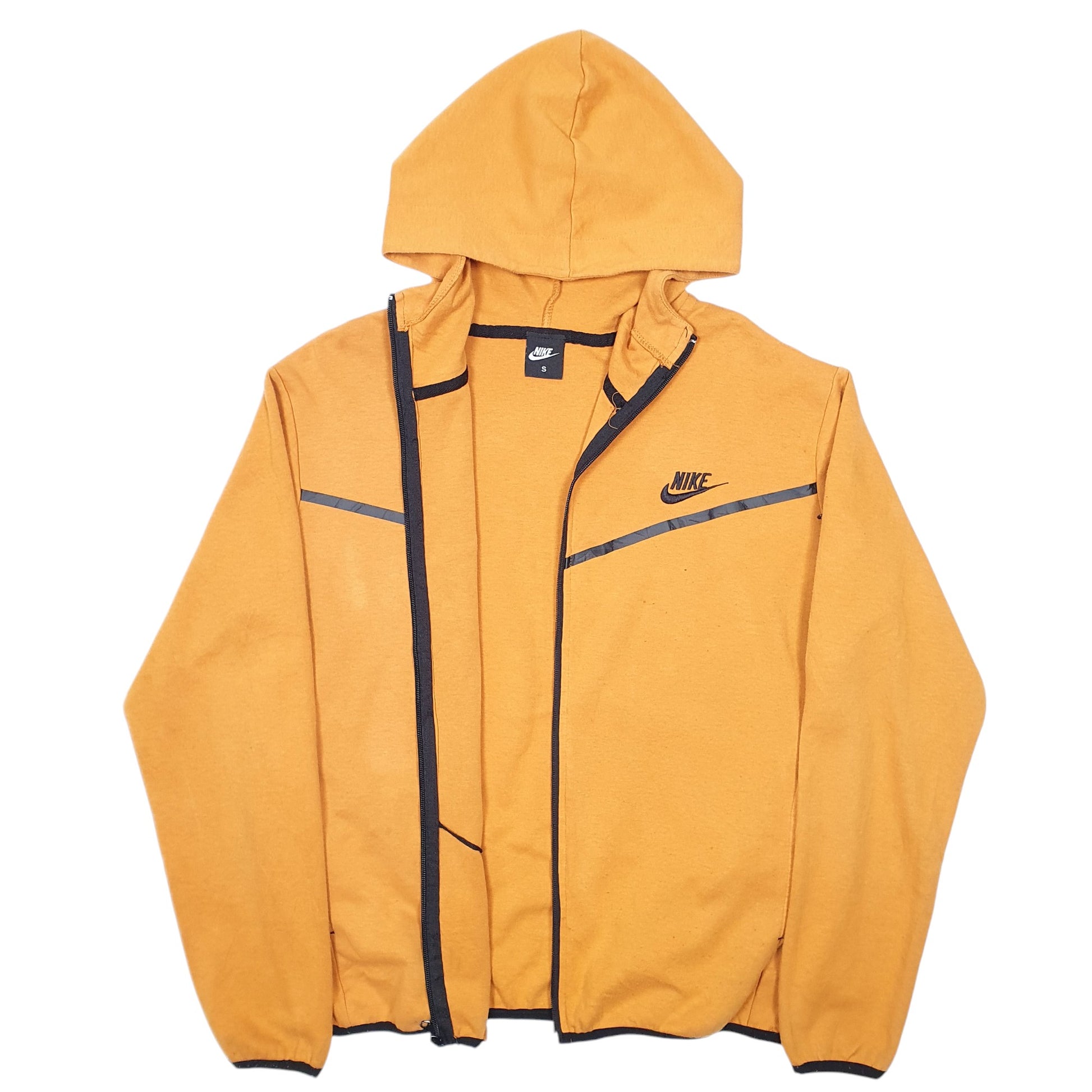 Mens Orange Nike Hoodie Full Zip Jumper