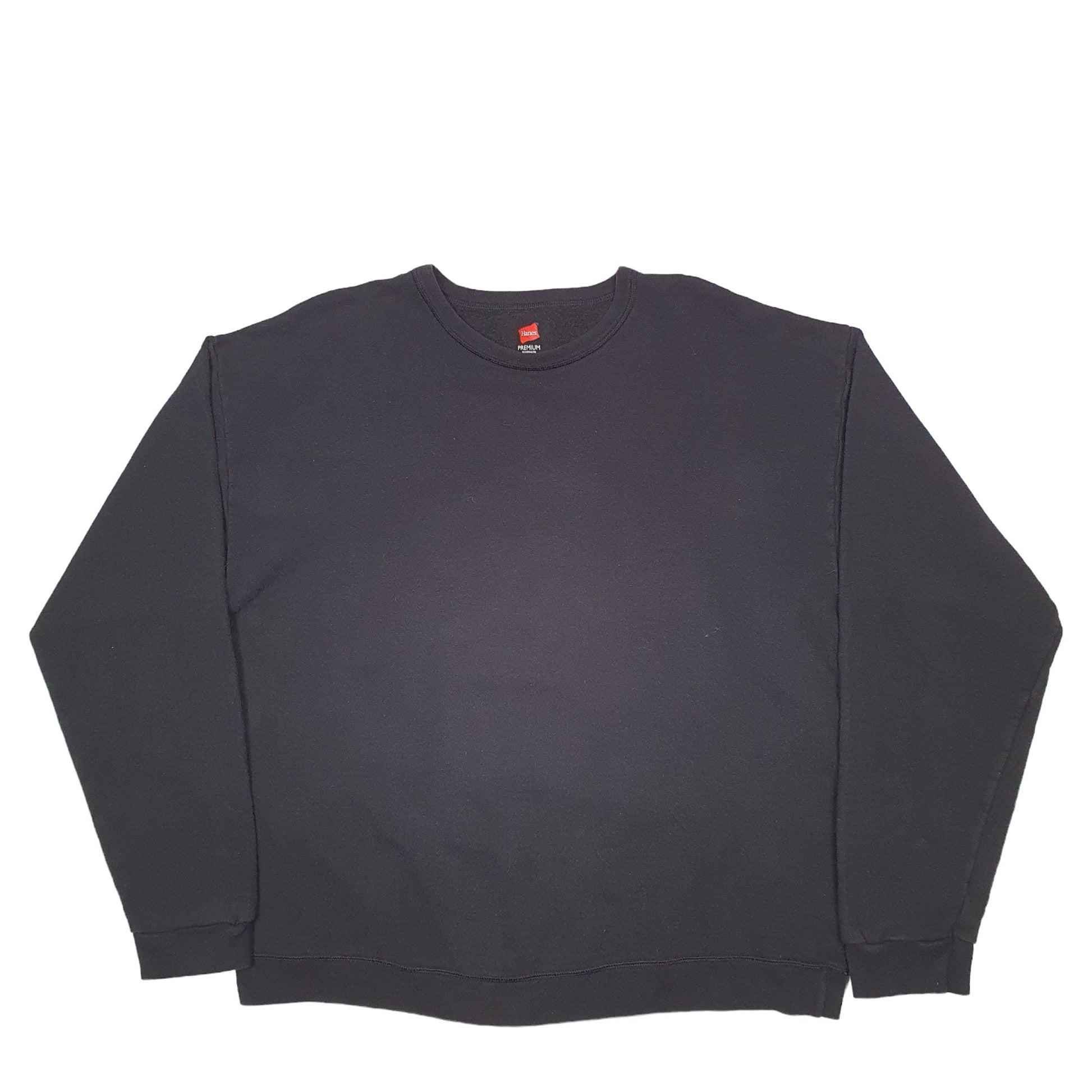 Mens Black Hanes  Crewneck Jumper