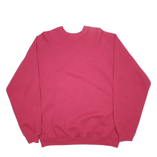 Mens Burgundy Tultex Vintage 90's Made In USA Crewneck Jumper