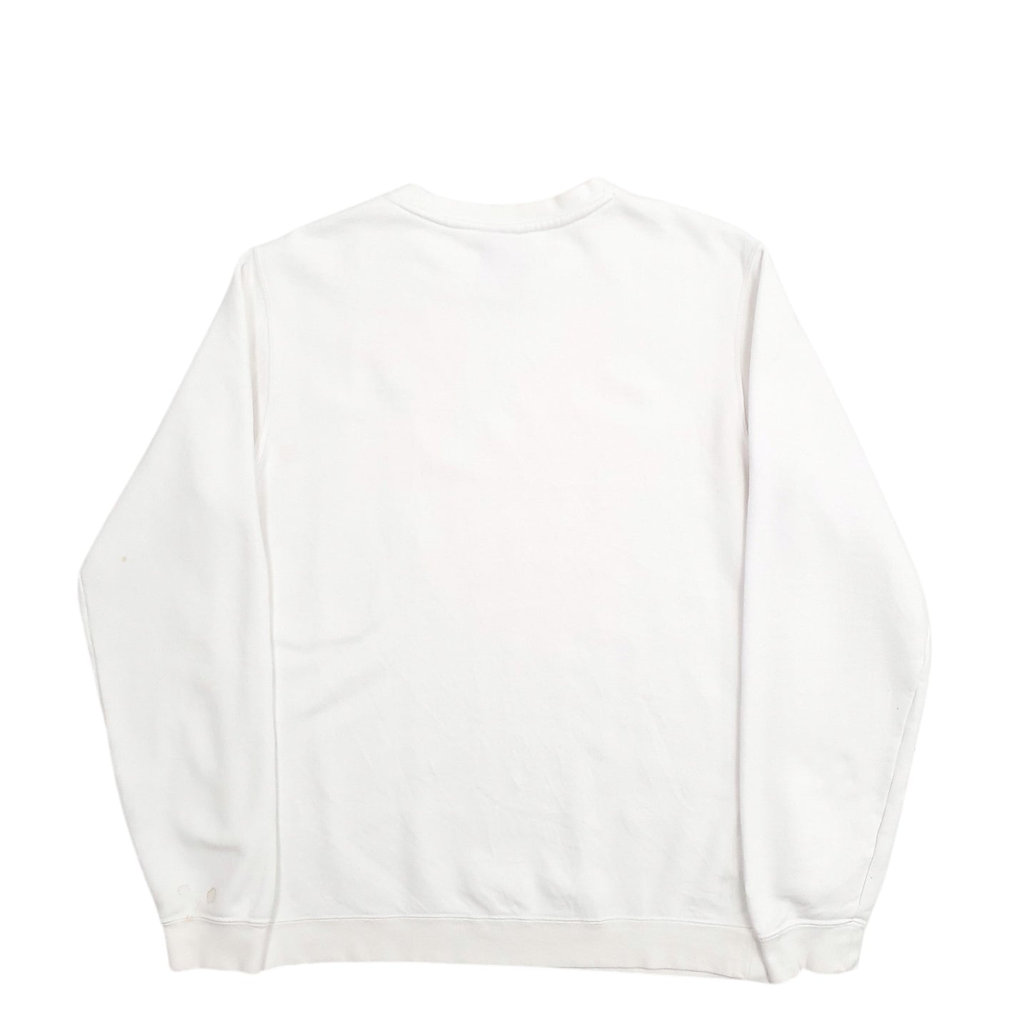 Mens White Adidas  Crewneck Jumper