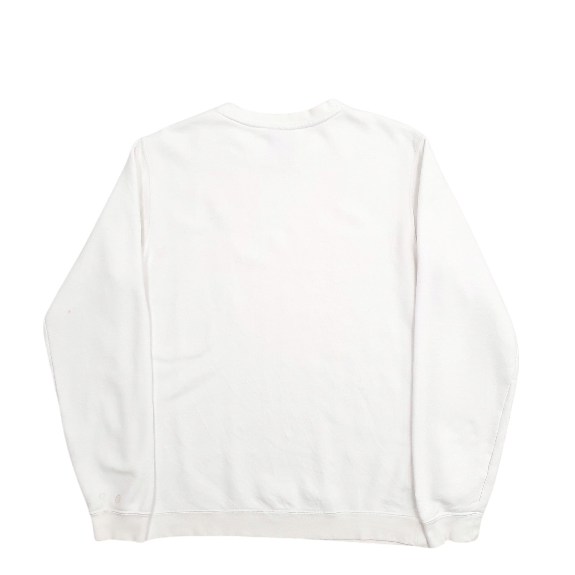Mens White Adidas  Crewneck Jumper