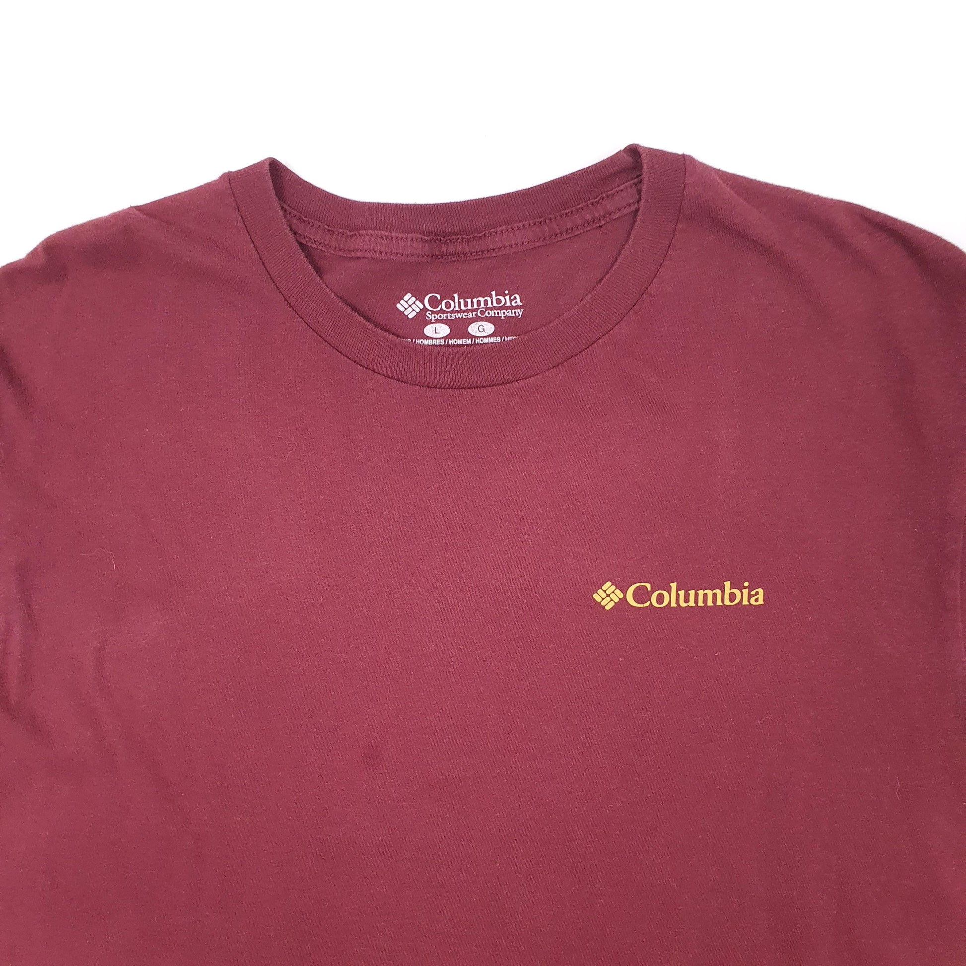 Mens Burgundy Columbia Sportswear  Short Sleeve T Shirt