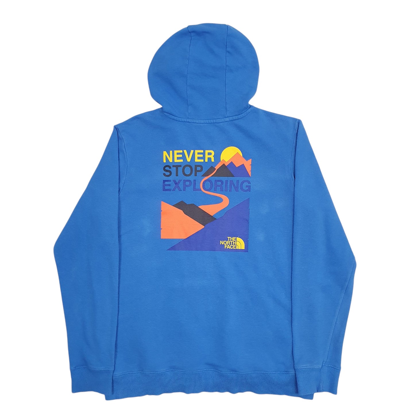 Womens Blue The North Face Never Stop Exploring Backprint Hoodie Jumper