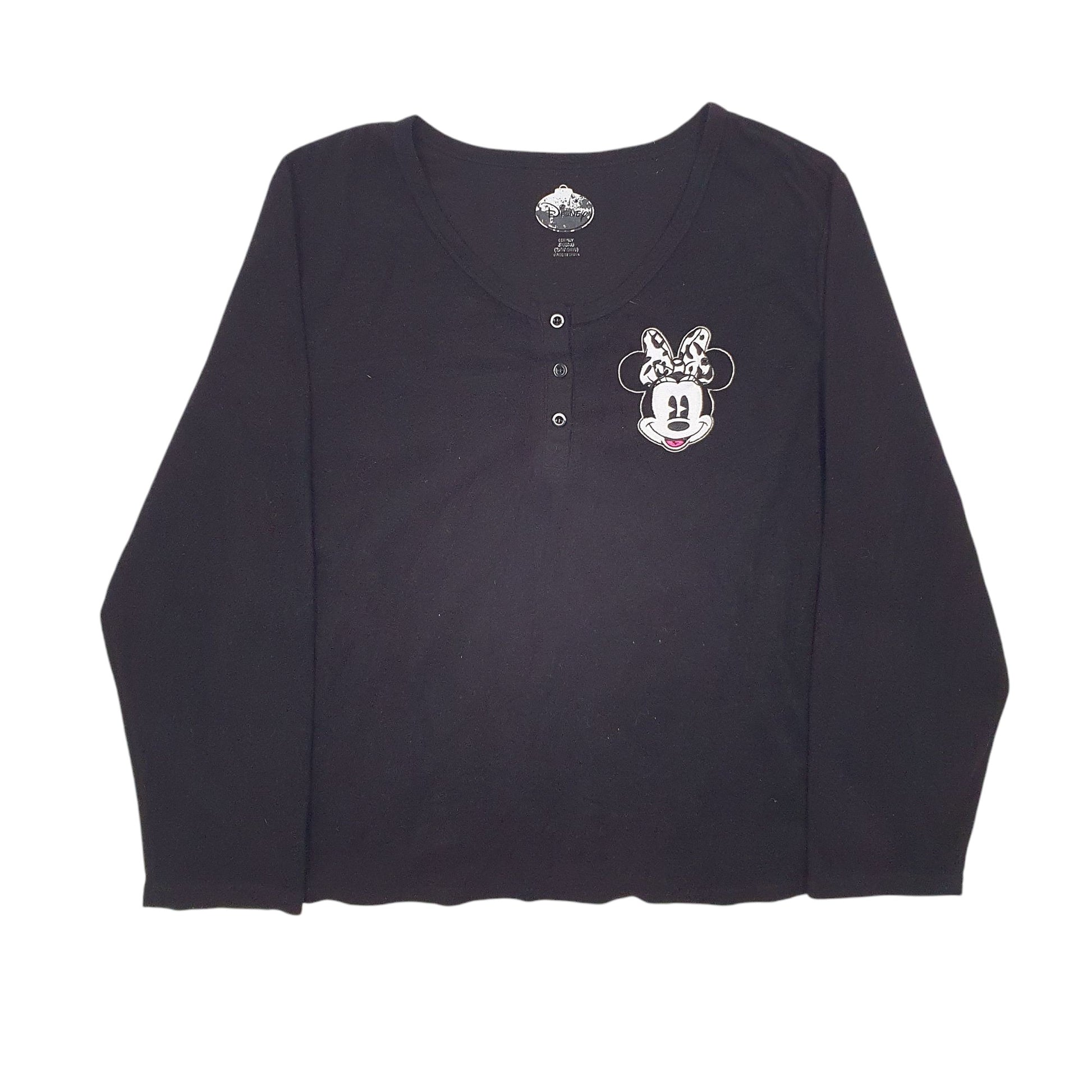 Womens Black Disney Sleep Wear Long Sleeve T Shirt