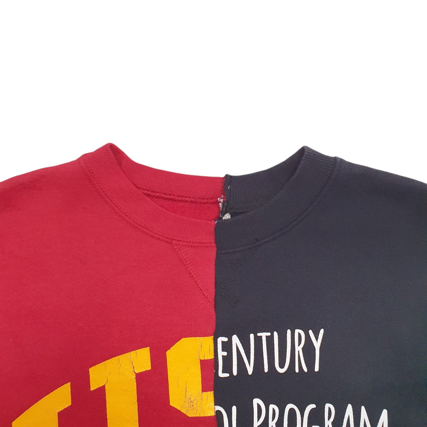 Mens Red Champion Reworked Crewneck Jumper