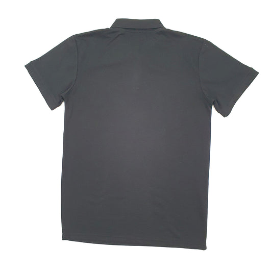 Mens Black Kruze Denim  Short Sleeve Polo Shirt