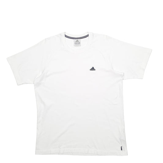 Mens White Adidas  Short Sleeve T Shirt