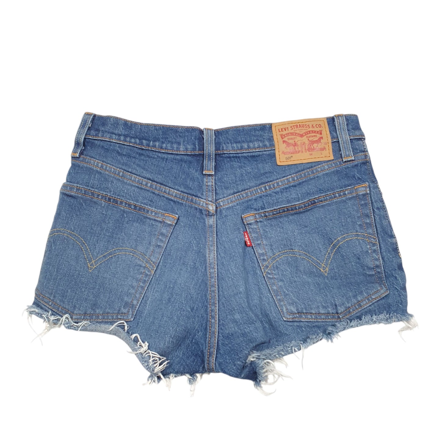 Womens Blue Levis 501 Jorts Hot Pants Denim Shorts