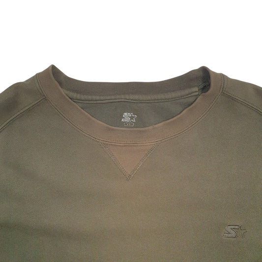 Mens Green Starter  Crewneck Jumper