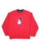 Mens Red Fruit Of The Loom Snowman Christmas Festive Crewneck Jumper
