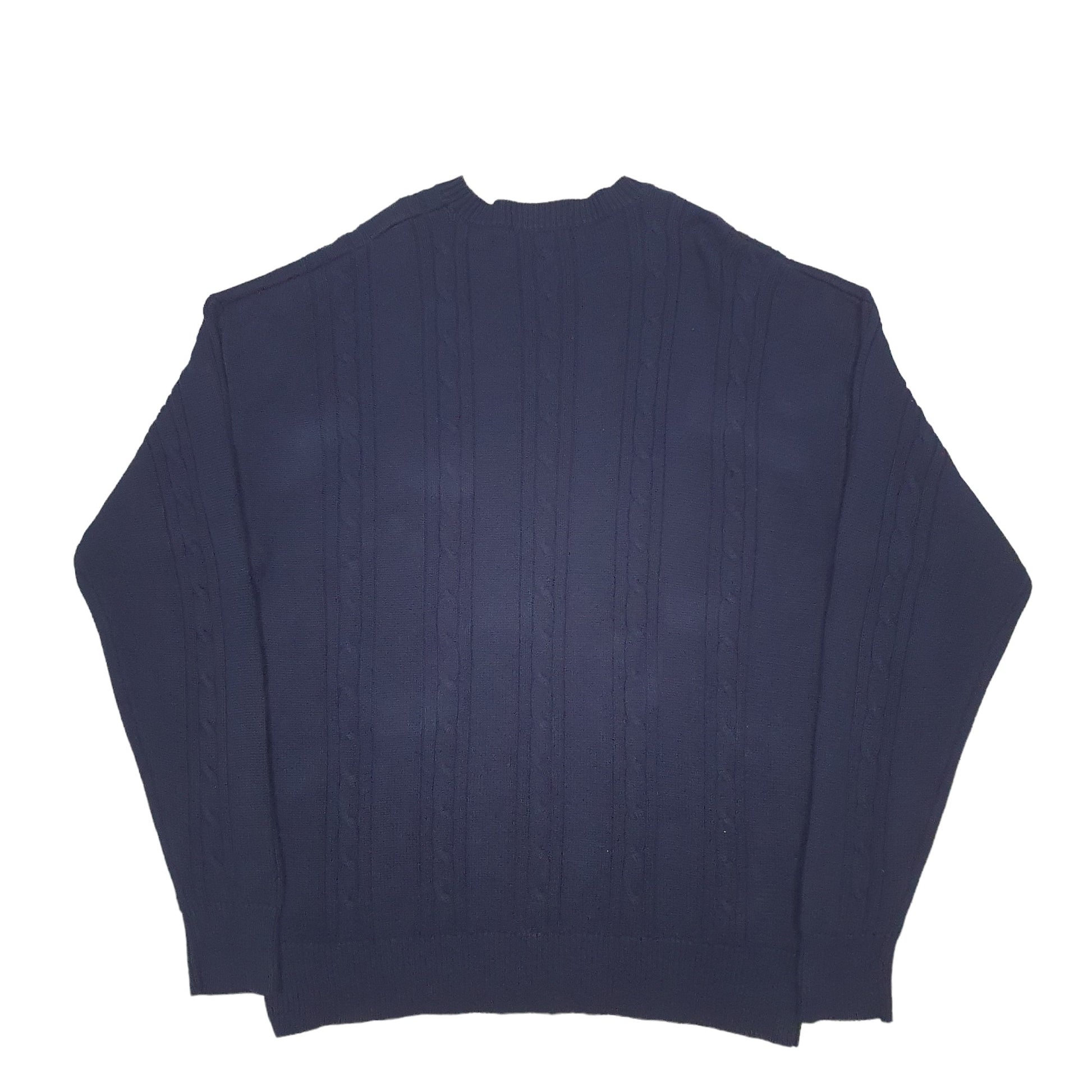 Mens Navy Nautica Knit Crewneck Jumper